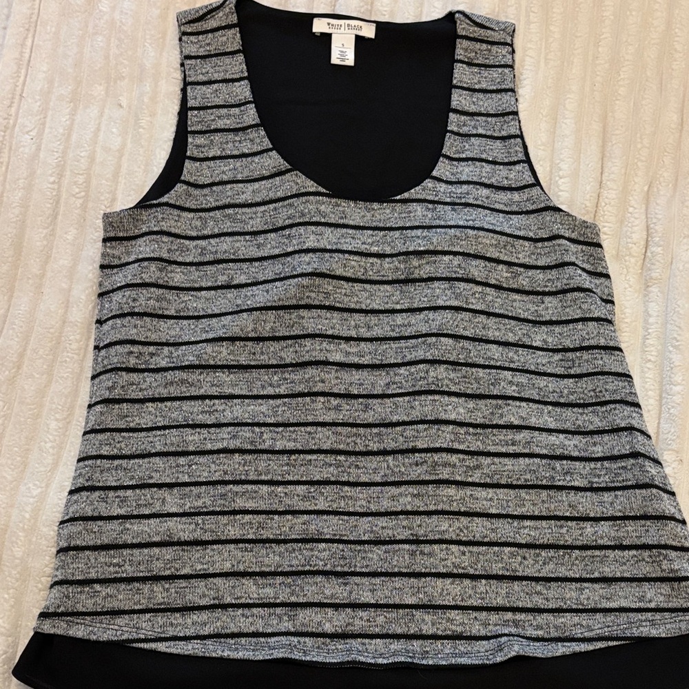 Charcoal and Black Striped Tank Top Size Small